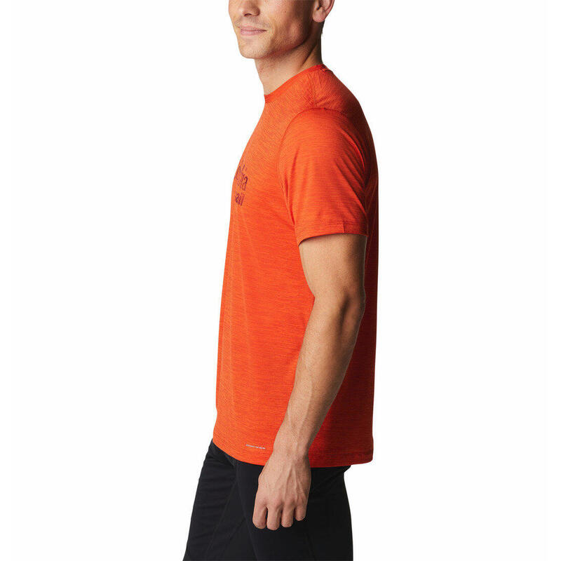 Kurzarm-Sportshirt Trinity Trail Graphic Tee Herren - orange