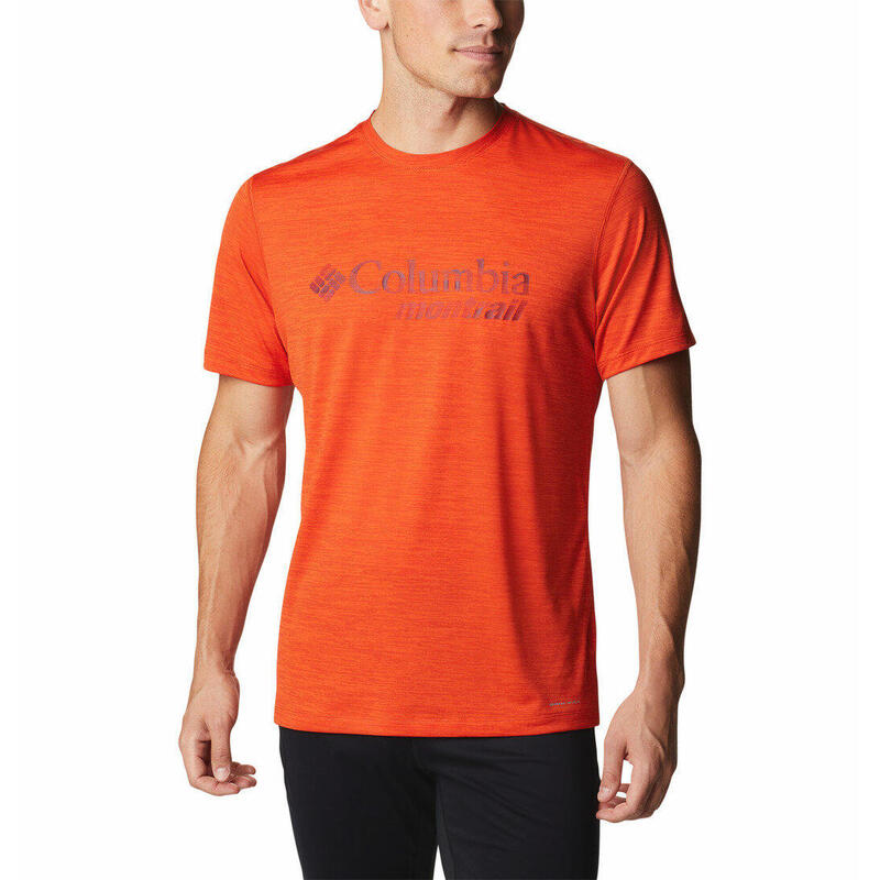 Kurzarm-Sportshirt Trinity Trail Graphic Tee Herren - orange