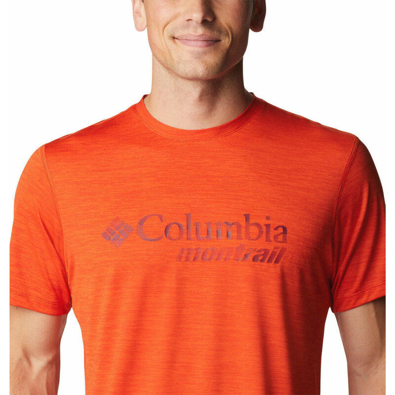 Kurzarm-Sportshirt Trinity Trail Graphic Tee Herren - orange