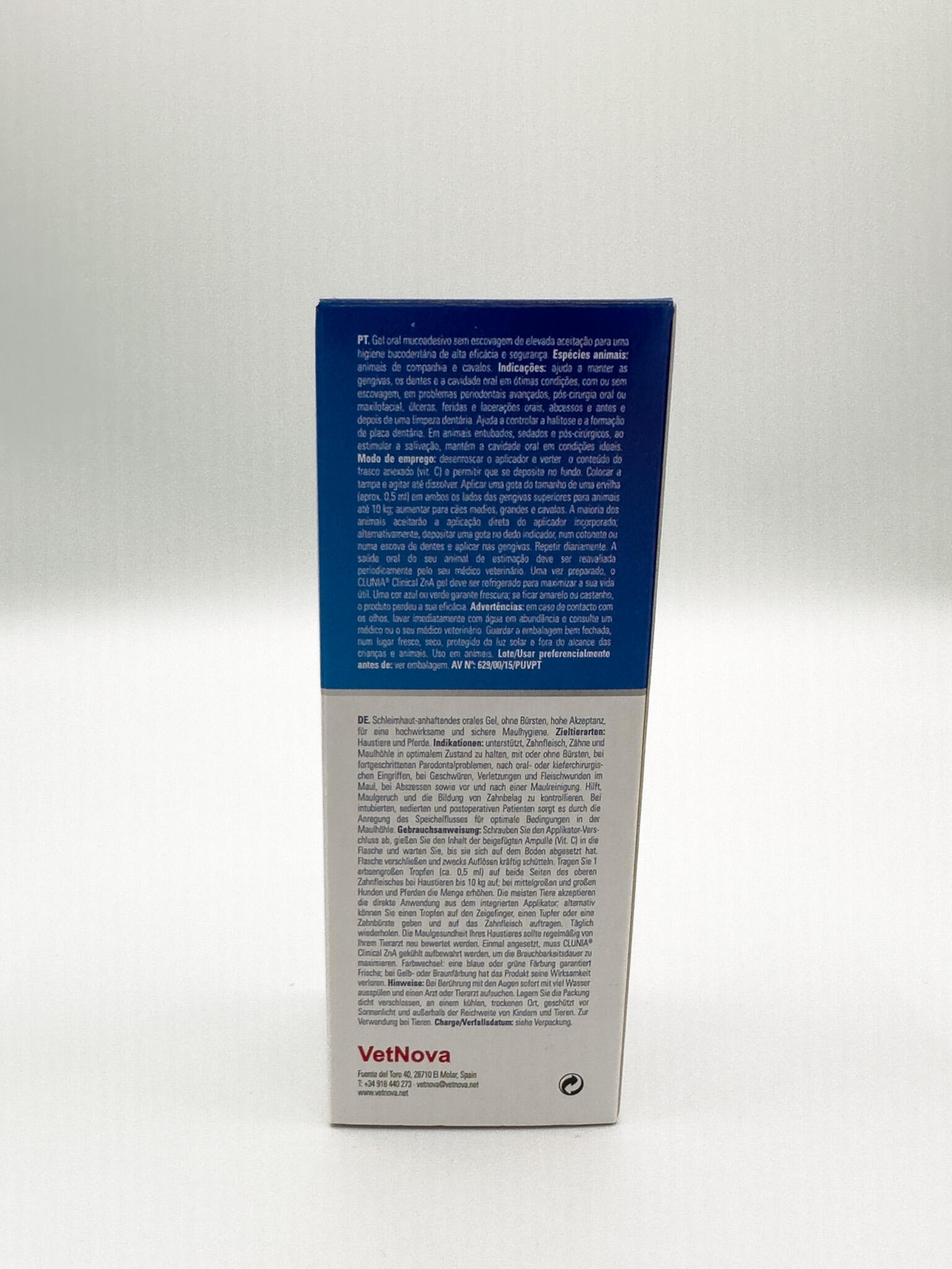 Gel Oral Muco-Adhésif CLUNIA® Zn-A Clinical Gel  per animaux. 7/7