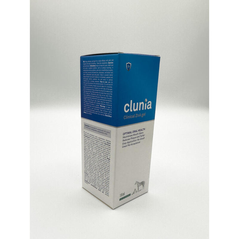 CLUNIA® Zn-A Clinical Gel 118ml, gel mucoadesivo para higiene buco-dentária.