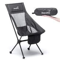 Chaise de camping Compact - pliante - Noir - Camping