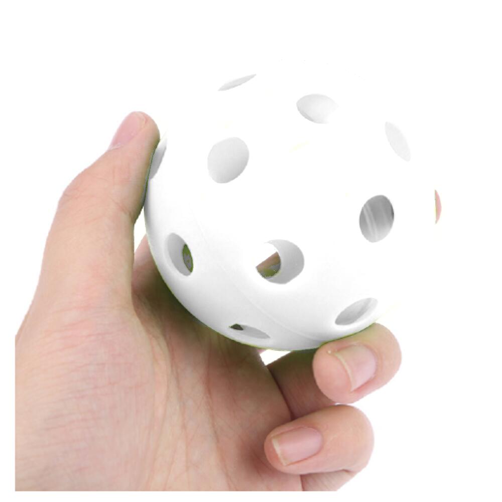 Pelota Hockey/Floorball Ø70mm Con Agujeros Blanco 3/3