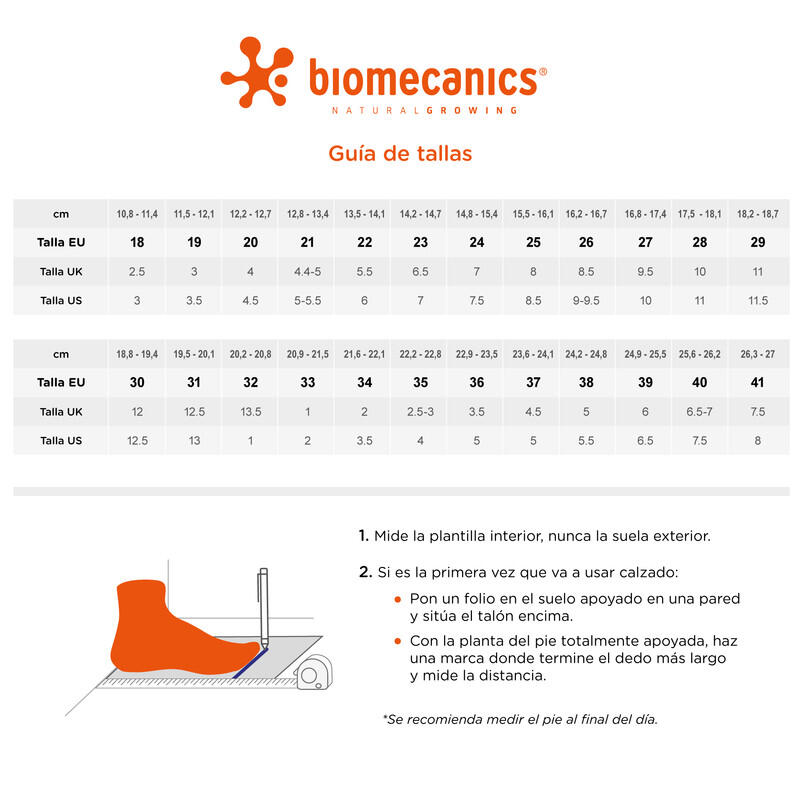 Sapatilhas Desportivas Biomecanics de Pele para Bebé em Azul