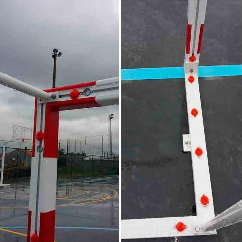 Confezione Da 25 Supporti Sottomissione Rete Porta Calcio Rosso Multicolor 2/4