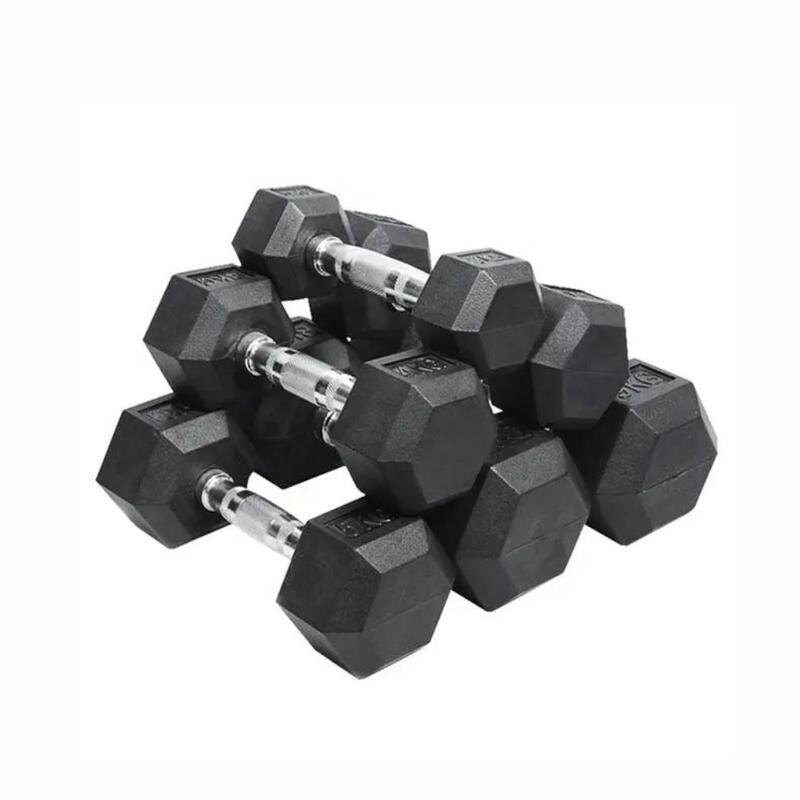Mancuernas Hexagonales Musculación 2,5 kg a 27,5 kg Fitness Tech