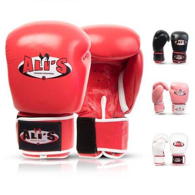 Ali's-bg tr-bokshandschoenen-training-rood-leren