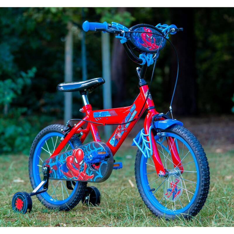 Vélo officiel Spiderman 16 pouces pour garçons 5 à 7 ans - Vélo enfant Huffy