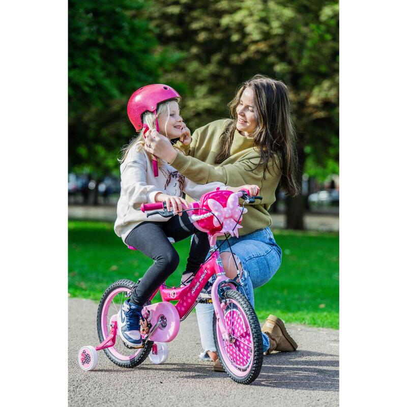 Vélo pour enfants Huffy Disney Minnie Mouse 16 pouces rose pour 5-7 ans