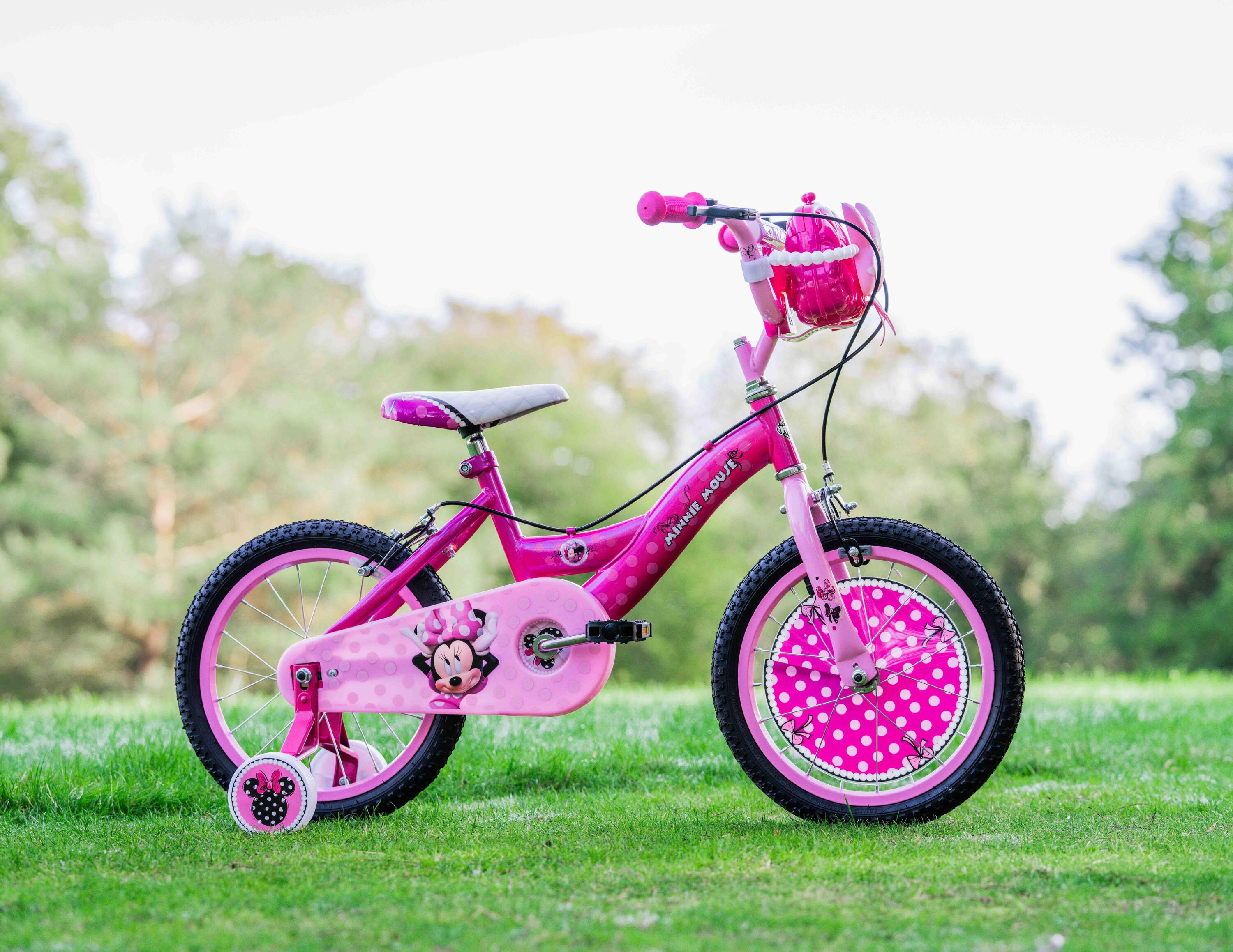 Huffy Disney Minnie Mouse Kids Bike 16 Inch Pink For 5-7 Year Old + stabilisers 2/8