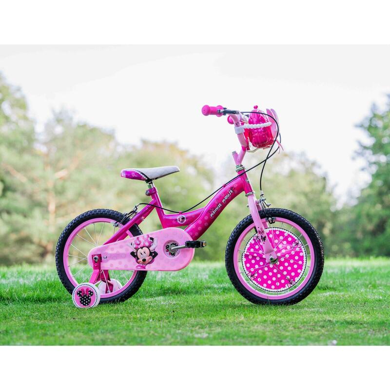 Vélo pour enfants Huffy Disney Minnie Mouse 16 pouces rose pour 5-7 ans