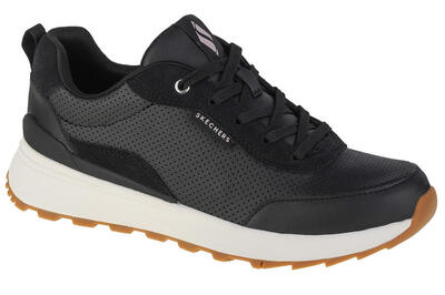 Skechers dames leren sneakers met veters 155441/blk