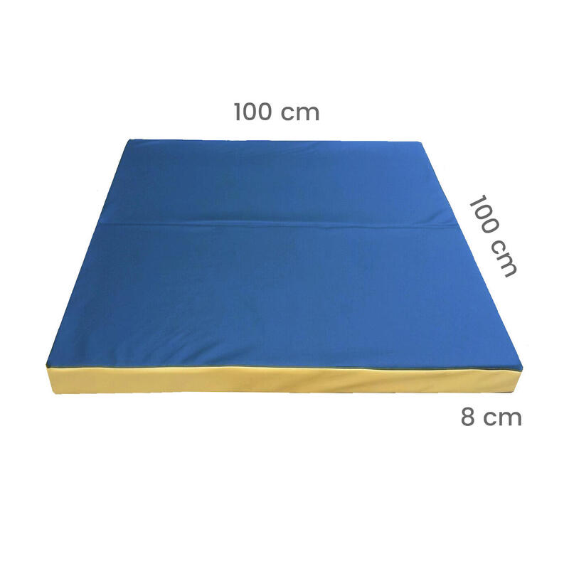 Turnmatte Klappbar 100 x 100 x 8 cm Weichbodenmatte / Gymnastikmatte / Fitness