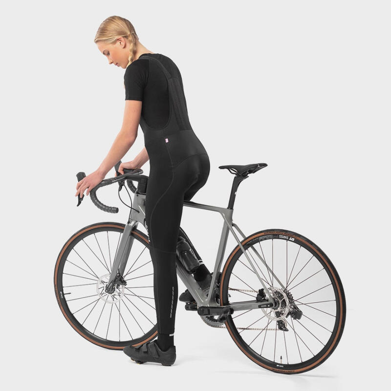 Cuissard vélo long femme Cyclisme Mont Cenis Noir