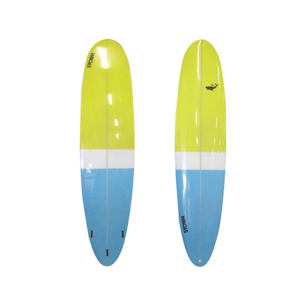STORM STORM - Tabla de surf - Longboard - 8'0 - Blue Whale - Azul / Amarillo