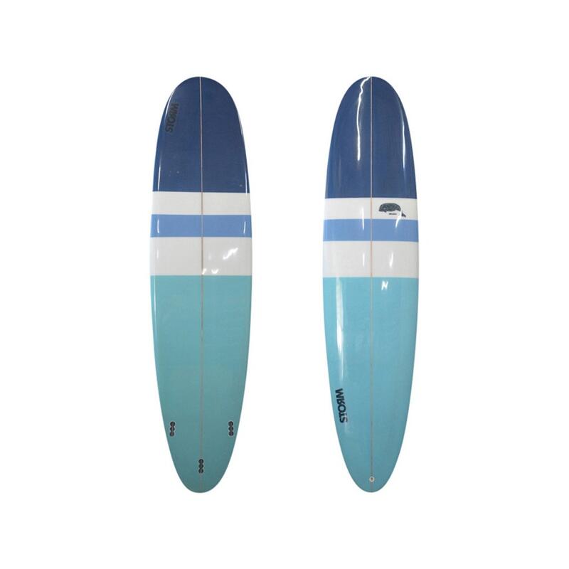 Tabla de surf STORM - Mini Malibu - 7'2 - Beluga LB4 - Cola redonda - Azul