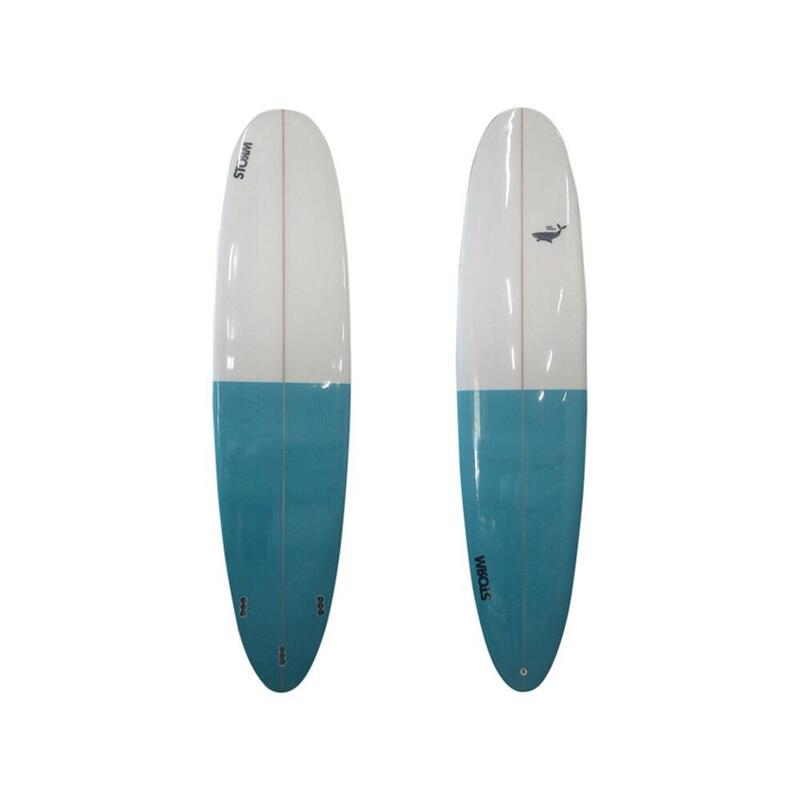 STORM Surfboard - Longboard - 7'2 - Beluga - Round tail - Blue