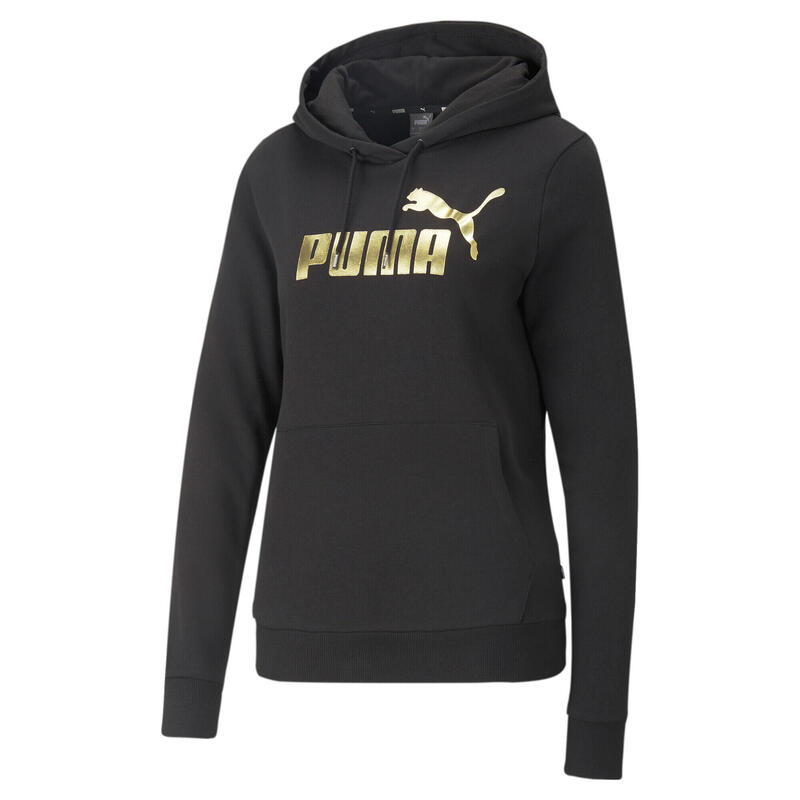 Hanorac femei Puma Essentials Metallic Logo, Negru