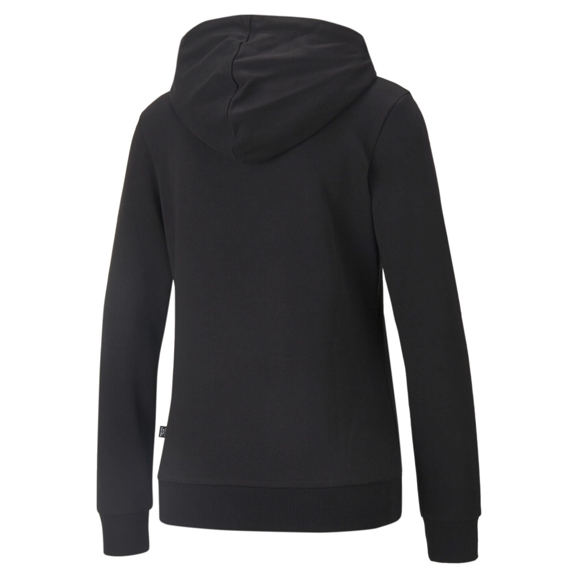 Essentials+ Metallic Logo Hoodie Damen PUMA Black Metallic Silver 5/7
