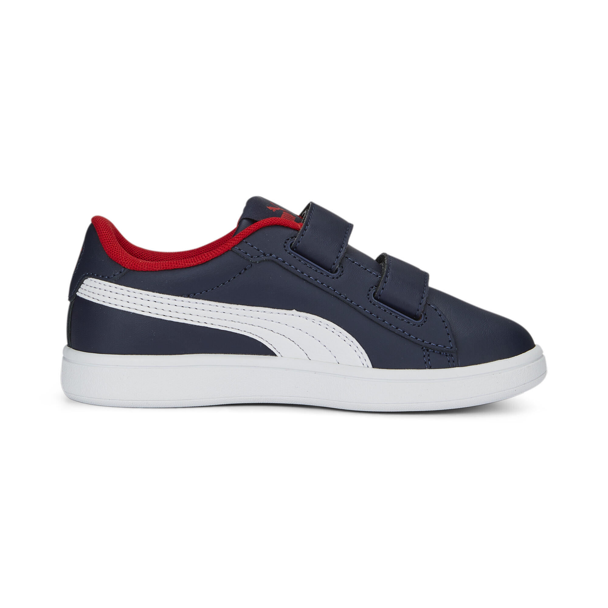 Smash 3.0 leren V sneakers voor kinderen PUMA Navy White For All Time Red Blue 7/7