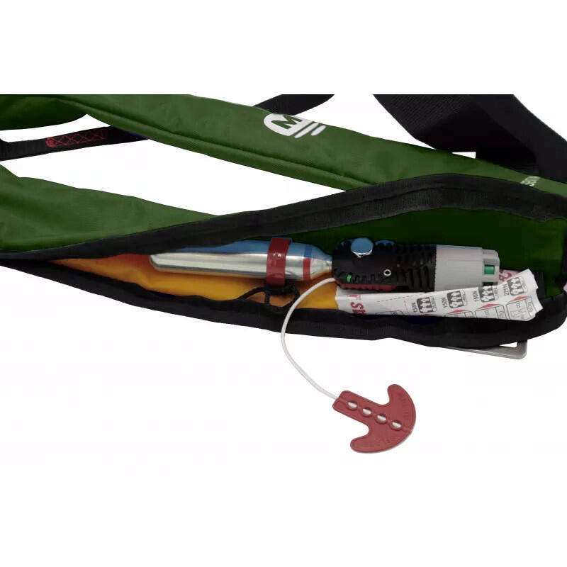Gilet de sauvetage gonflable automatique 170N ESSENTIAL Vert - ORANGEMARINE -