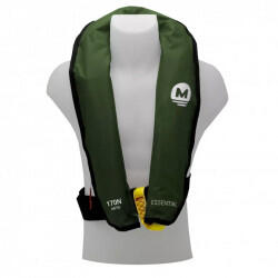 Gilet de sauvetage gonflable automatique 170N ESSENTIAL Vert - ORANGEMARINE -