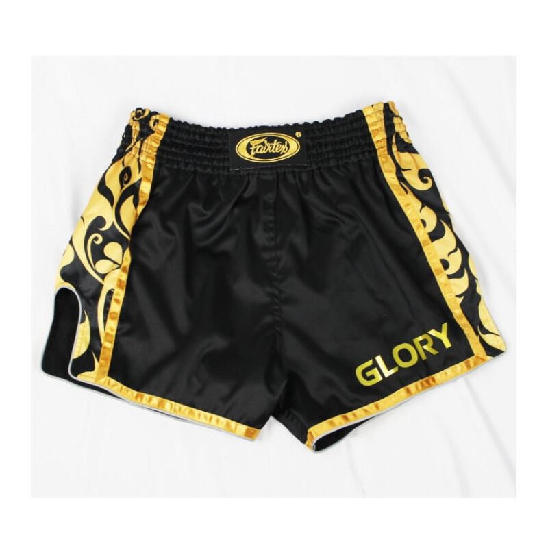 Short Boxe Thaï Glory noir/or Fairtex