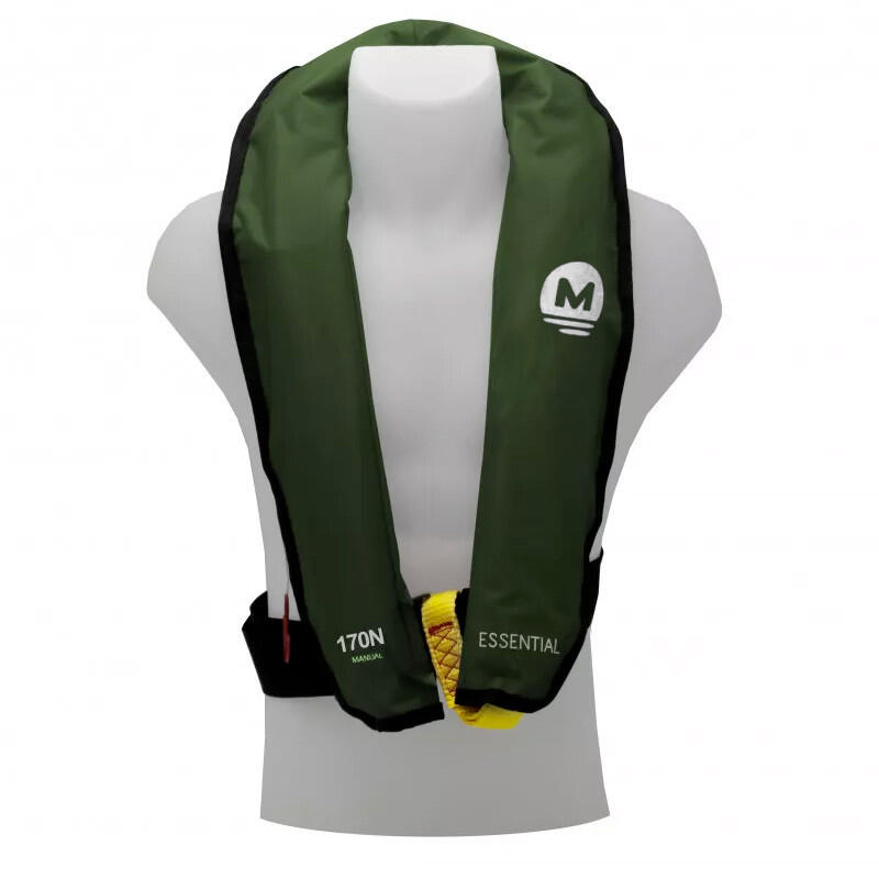 ORANGEMARINE Manuelle aufblasbare Rettungsweste 170N ESSENTIAL Green - ORANGEMARINE -