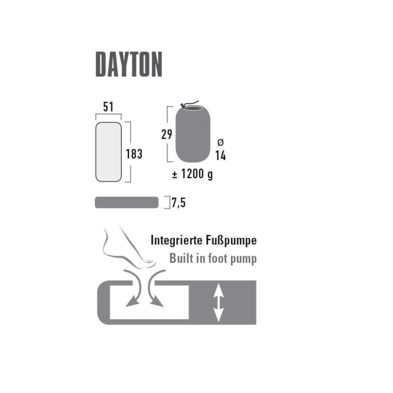 Ssaltea pneumatică ușoară gonflabilă High Peak Dayton, cu pompă integrată
