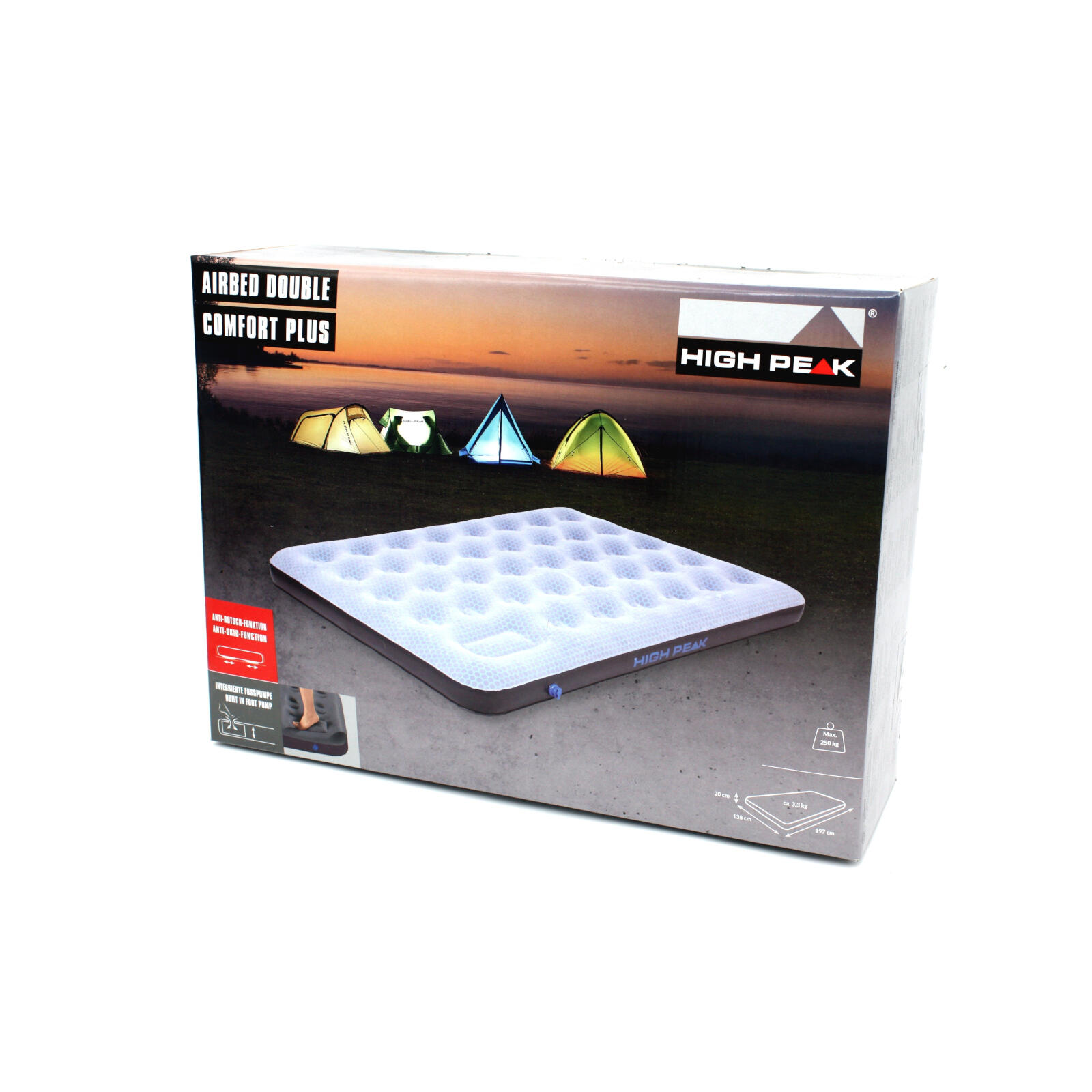 Luftbett Comfort Plus Luftmatratze Camping Gästebett Isomatte Double 3/7