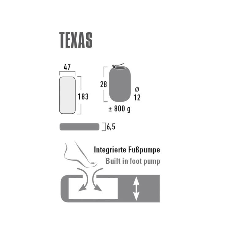 Lehká nafukovací matrace High Peak Texas s integrovanou nožní pumpou