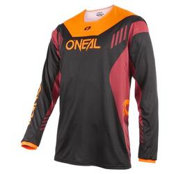 Maillot ELEMENT FR HYBRID V.22 negro/rojo/naranja