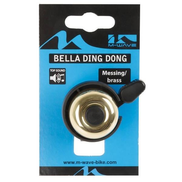 Bicycle Bell Mini M-Wave Bella Ding-Dong-Gold en laiton