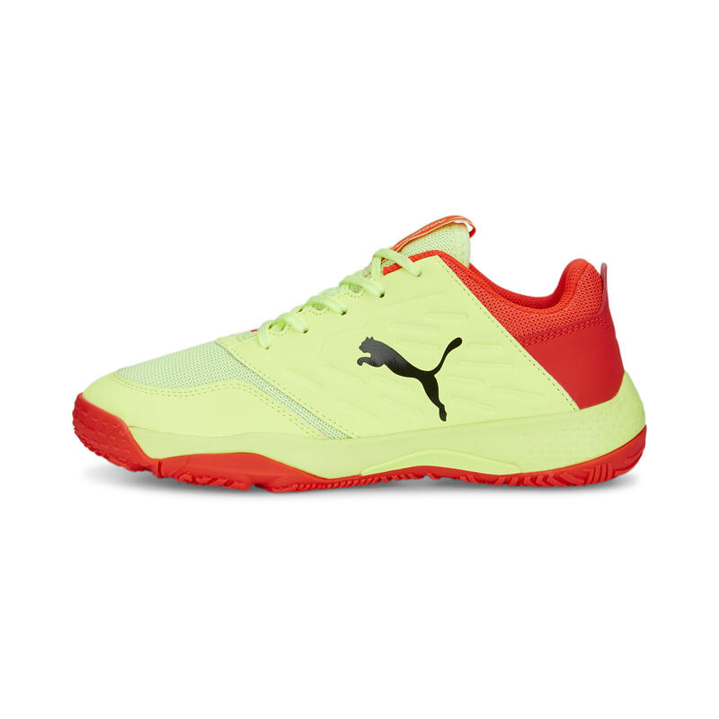 Accelerate Turbo II Handballschuhe Jugendliche PUMA Fast Yellow Red Blast Black