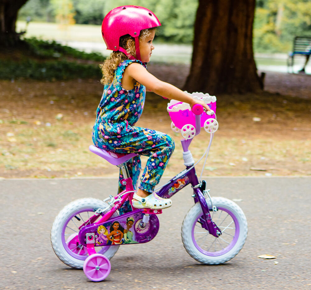 Huffy Disney Princess Girls Bike 12 inch Pink & Purple 3-5 Year Old 4/8