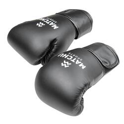 Gants de boxe - Cuir synthétique PU - Noir - 12/14/16 OZ