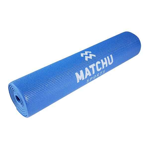 Yogamatte Blau mit Lanyard 6 MM dickes PVC