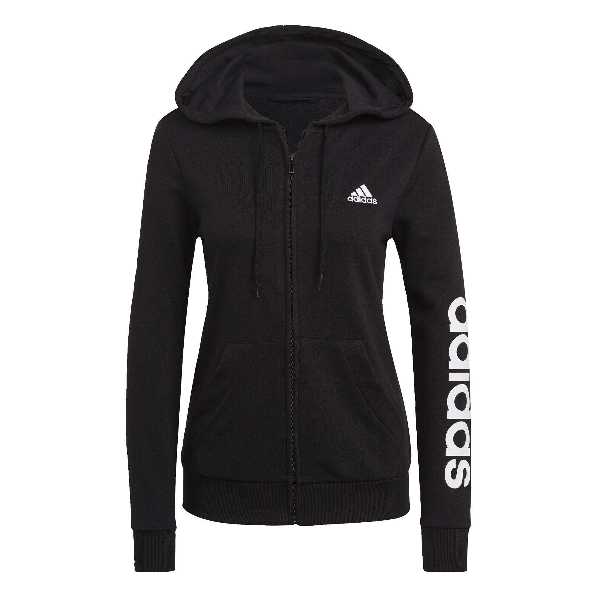 Damska bluza zapinana na zamek z kapturem adidas Essentials Logo 2/2
