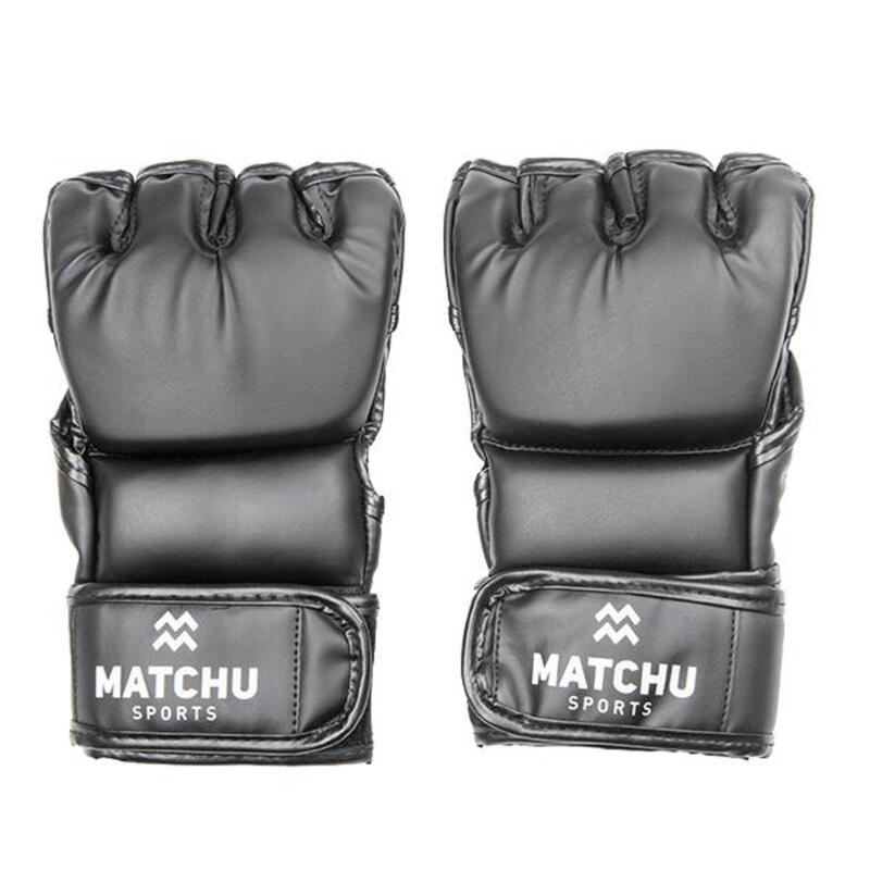 MMA Handschuhe - Größe M/L - 2 Stück - Schwarz - 20cm - 13cm - PU Leder