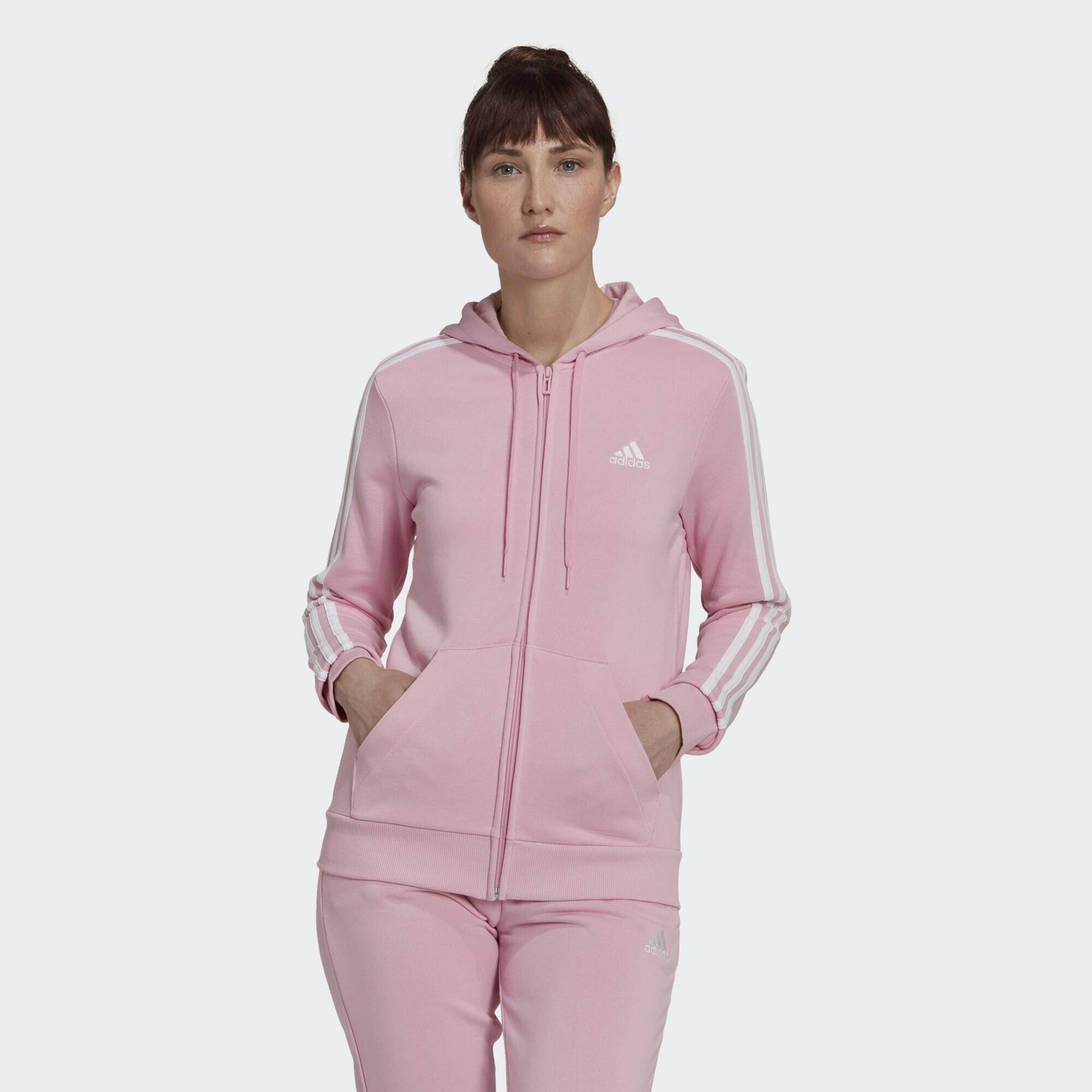 Veste à capuche Essentials French Terry 3-Stripes Full-Zip 3/5