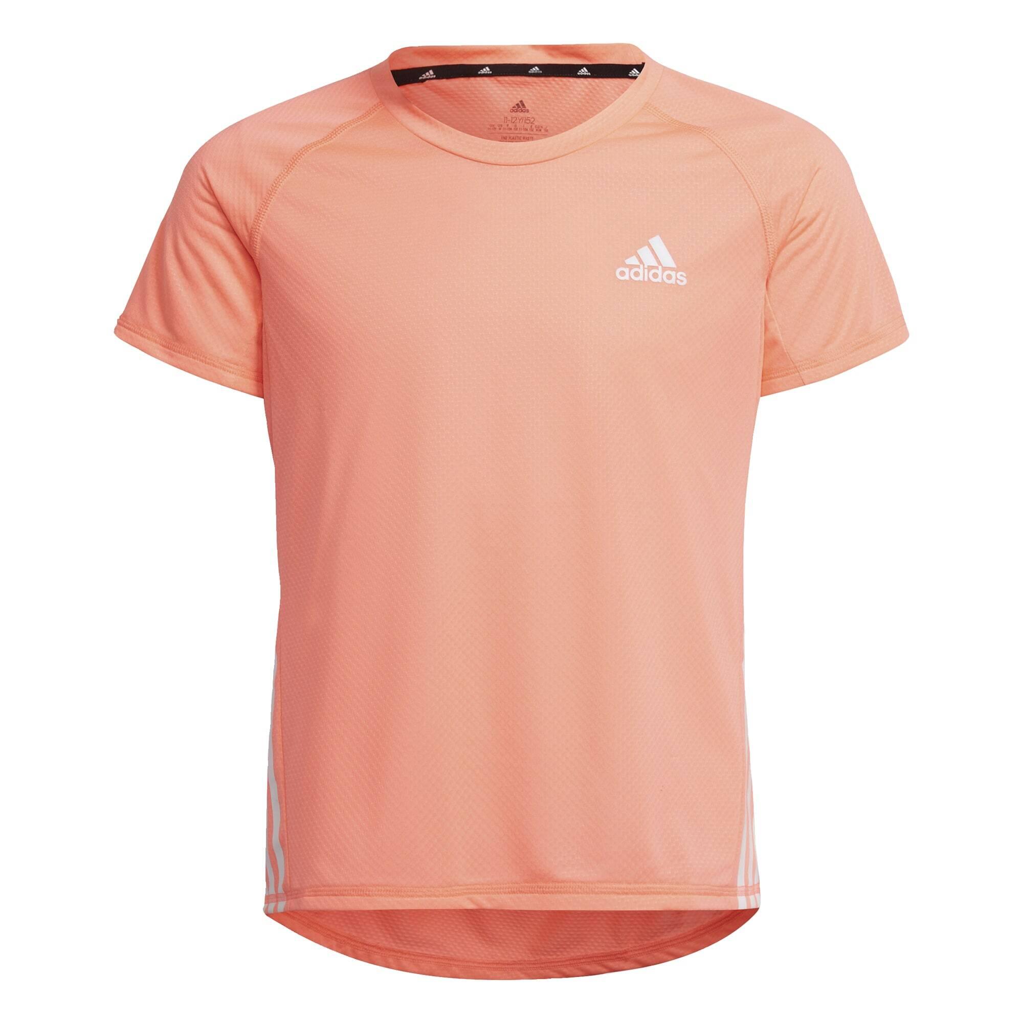 Koszulka z krótkim rękawem dla dzieci Adidas Aeroready Three Stripes Łosoś