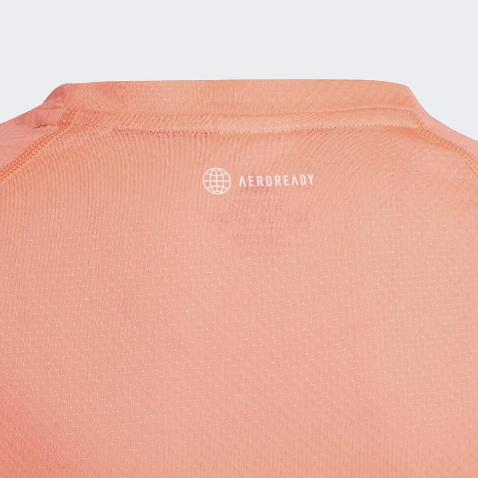 Koszulka z krótkim rękawem dla dzieci Adidas Aeroready Three Stripes Łosoś