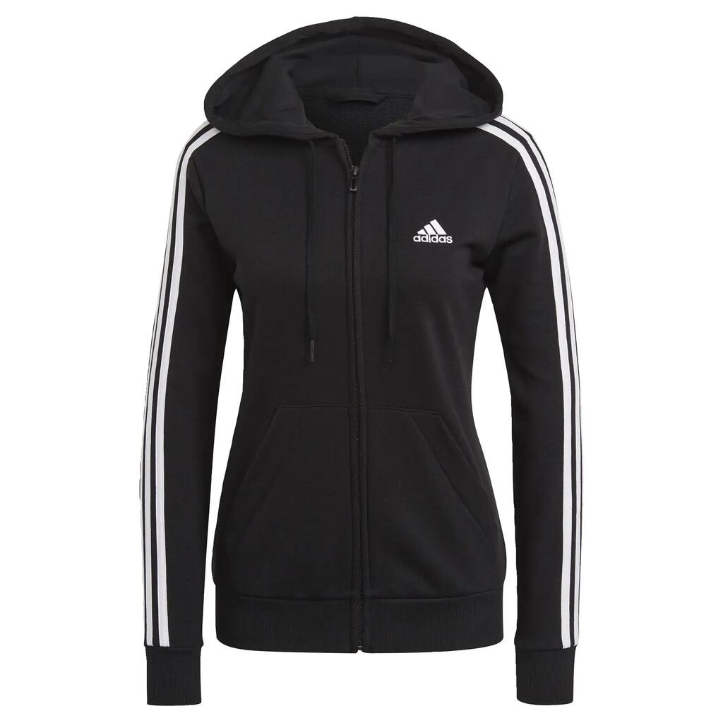Women's zip-up hoodie adidas Essentials French Terry 3-Bandes