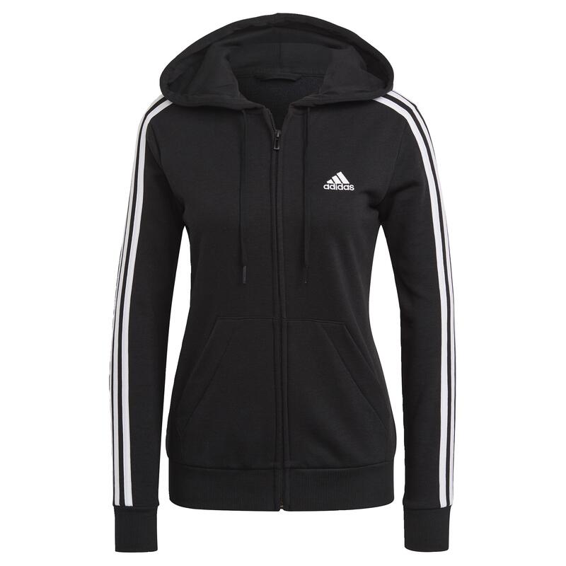 Camisola com fecho éclair feminino adidas Essentials French Terry 3-Bandes