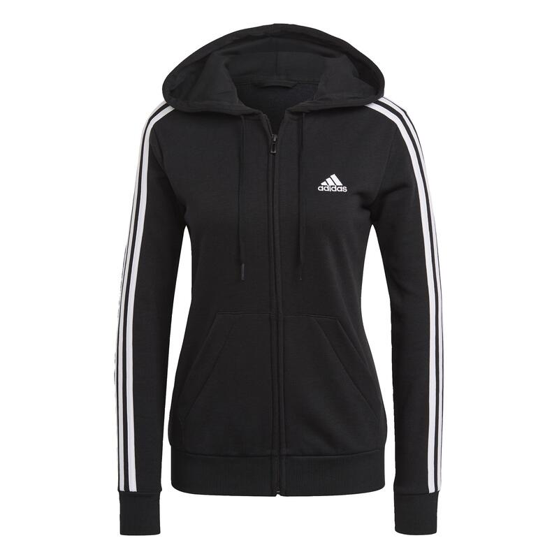 Camisola com fecho éclair feminino adidas Essentials French Terry 3-Bandes