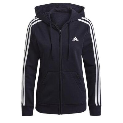 Felpa con cappuccio Essentials French Terry 3-Stripes Full-Zip