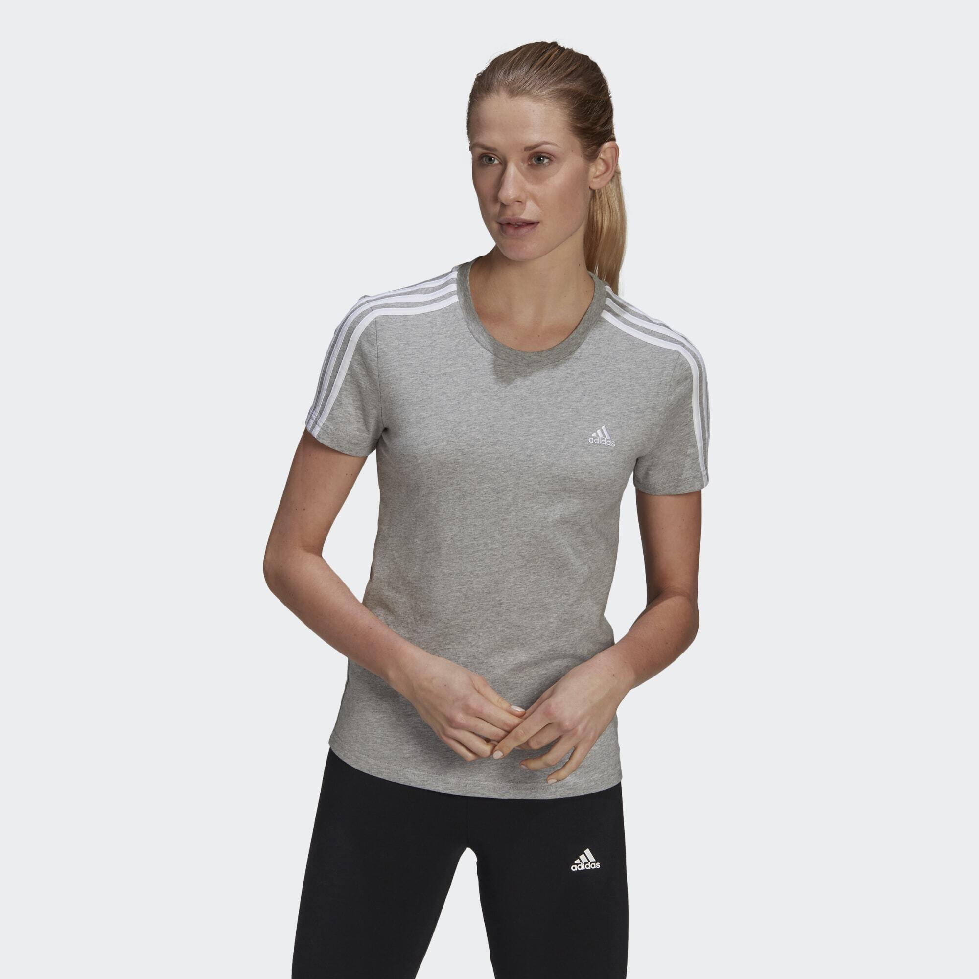 ADIDAS Essentials Slim 3-Stripes Tee