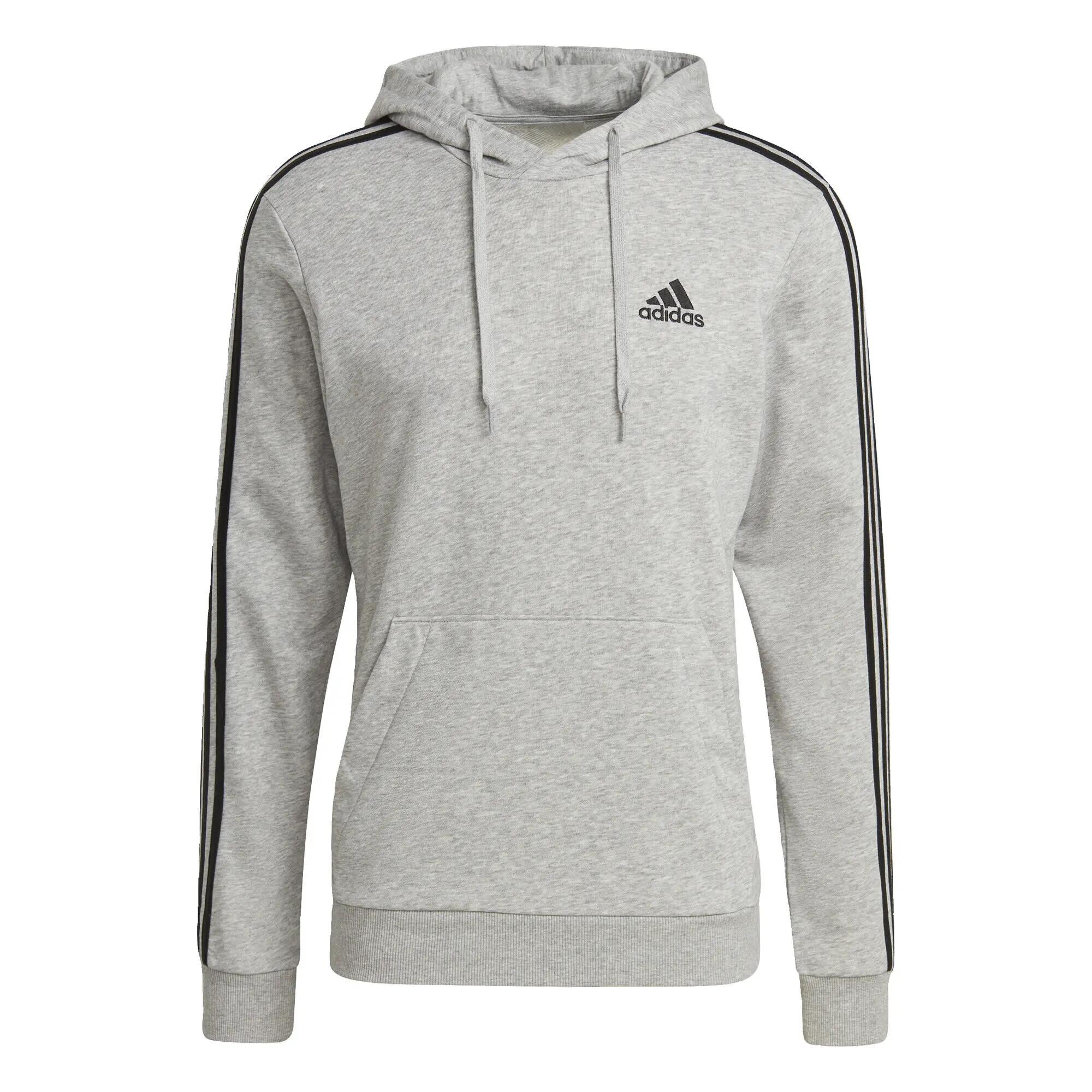 Bluza z Kapturem Essentials 3-Stripes Rozmiar XS Szary - GK9080 2/5