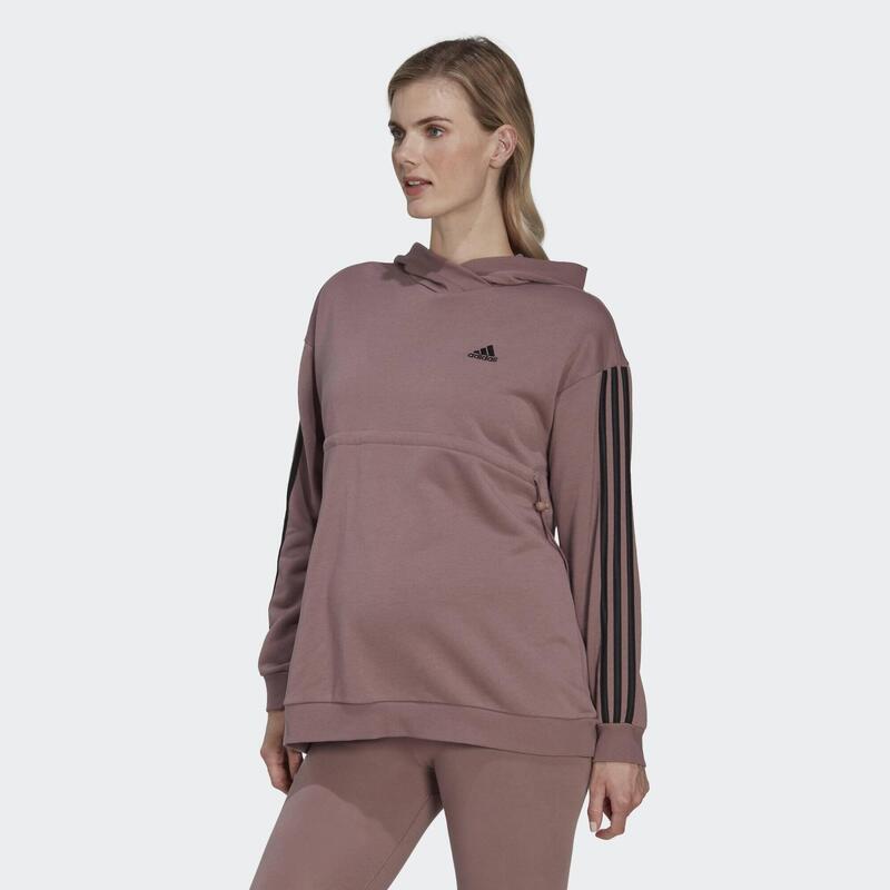 Sudadera con capucha Essentials Cotton 3 bandas (Premamá)