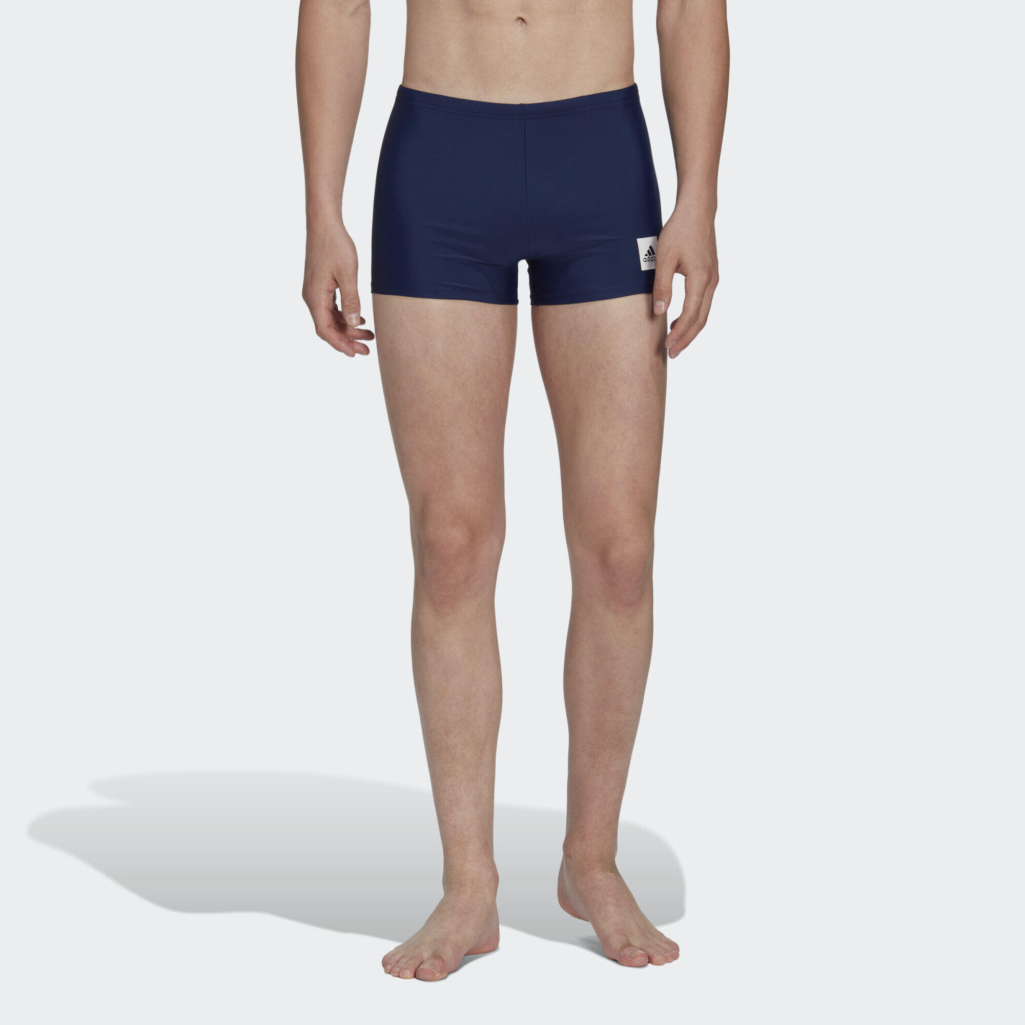 Solid swimming boxer shorts